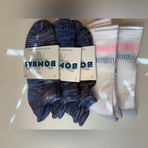 Bombas Women Crew and Ankle Socks  Size：L  （5 pairs）— Colors Sent Randomly